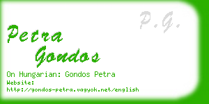 petra gondos business card